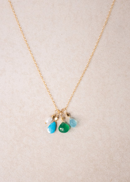 Four Stone Teardrop Necklace | Flying Lizard