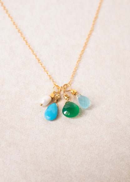 Four Stone Teardrop Necklace | Flying Lizard