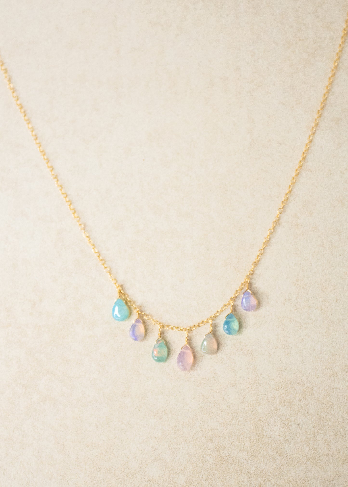 Multicolor Opal Teardrop Necklace | Flying Lizard