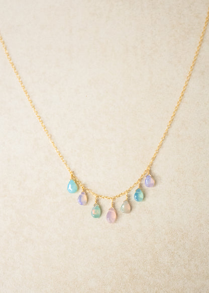 Multicolor Opal Teardrop Necklace | Flying Lizard