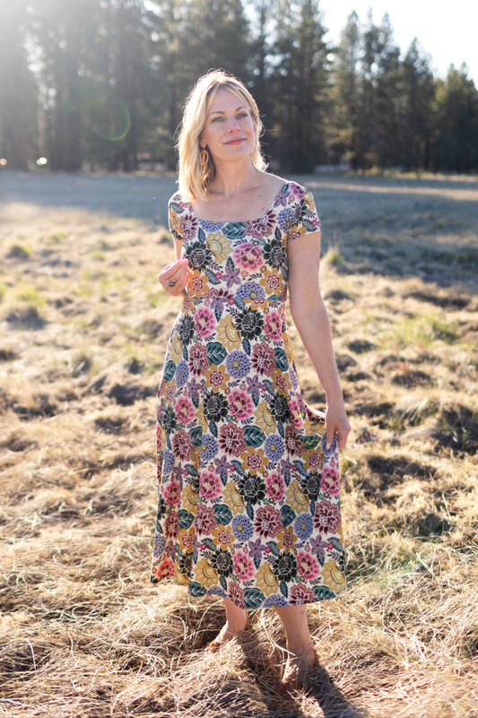 Bridgette Dress in Vintage Floral Print | Salaam