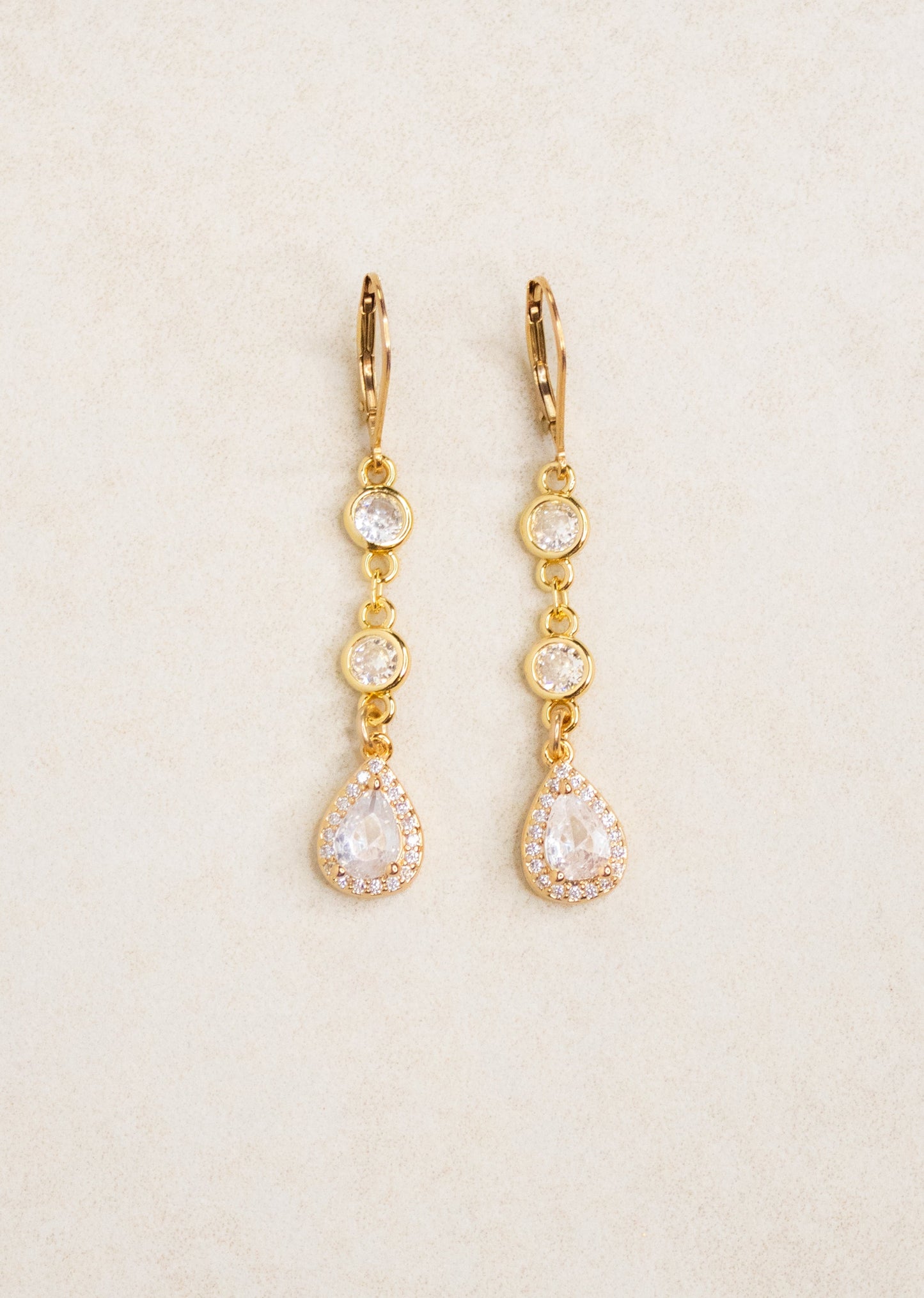 Sparkly Gold Dangle Earrings | Flying Lizard
