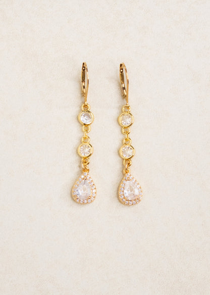 Sparkly Gold Dangle Earrings | Flying Lizard