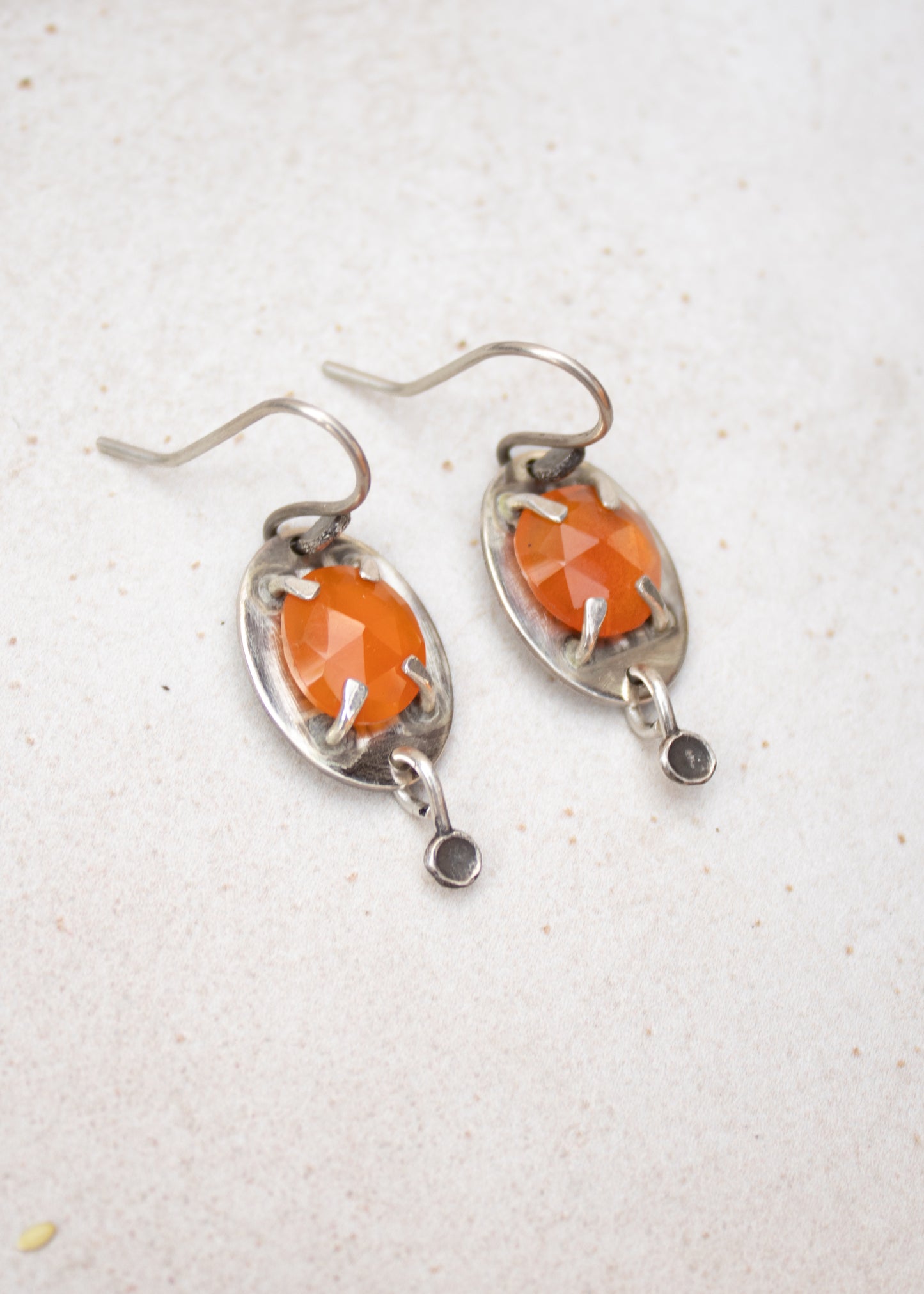 Orange Chalcedony Earrings | Glacier Lily