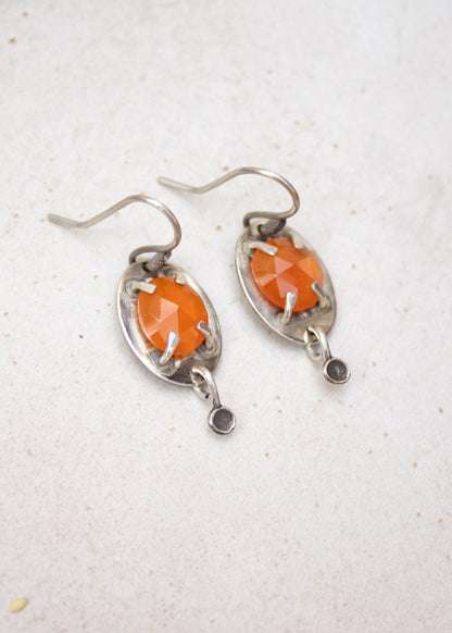 Orange Chalcedony Earrings | Glacier Lily