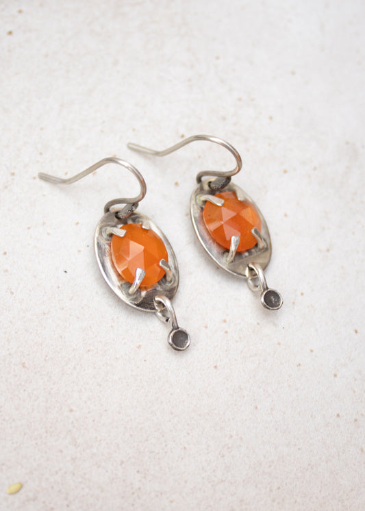Orange Chalcedony Earrings | Glacier Lily