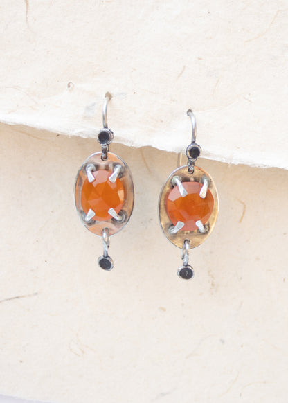Orange Chalcedony Earrings | Glacier Lily
