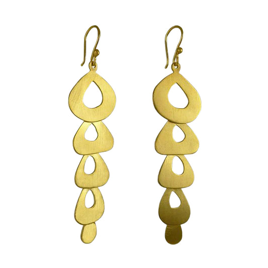 Gold Tiered Cascade Drop Earrings | Jane Diaz