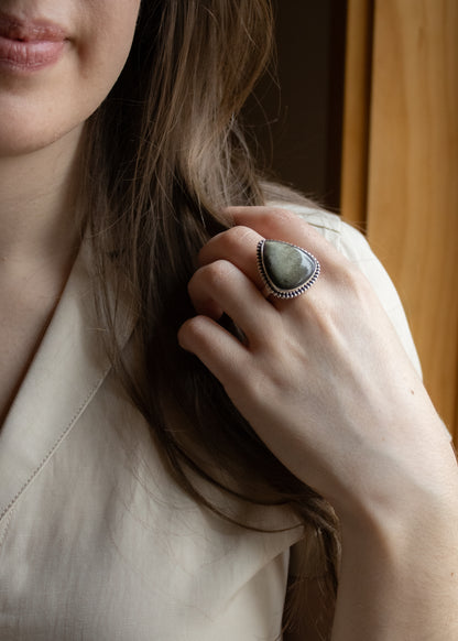 Golden Obsidian Ring