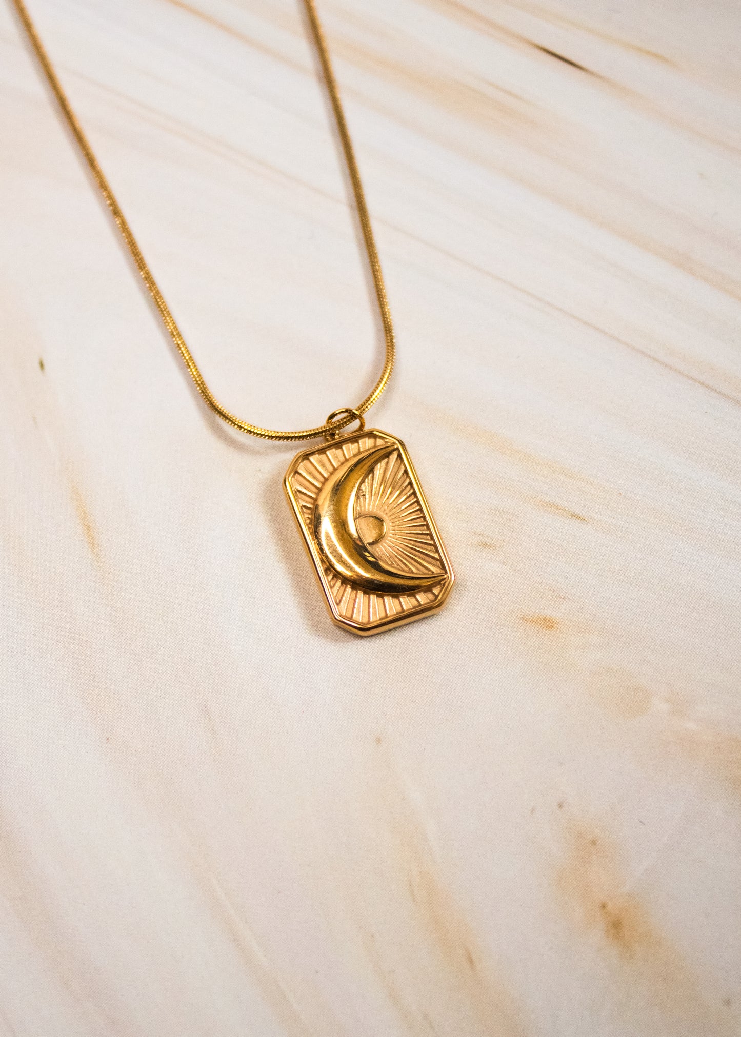 Crescent Moon Pendant Necklace