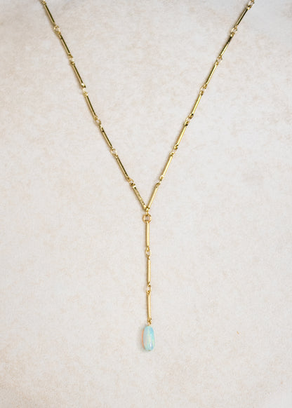 Gold Link Opal Necklace | Flying Lizard