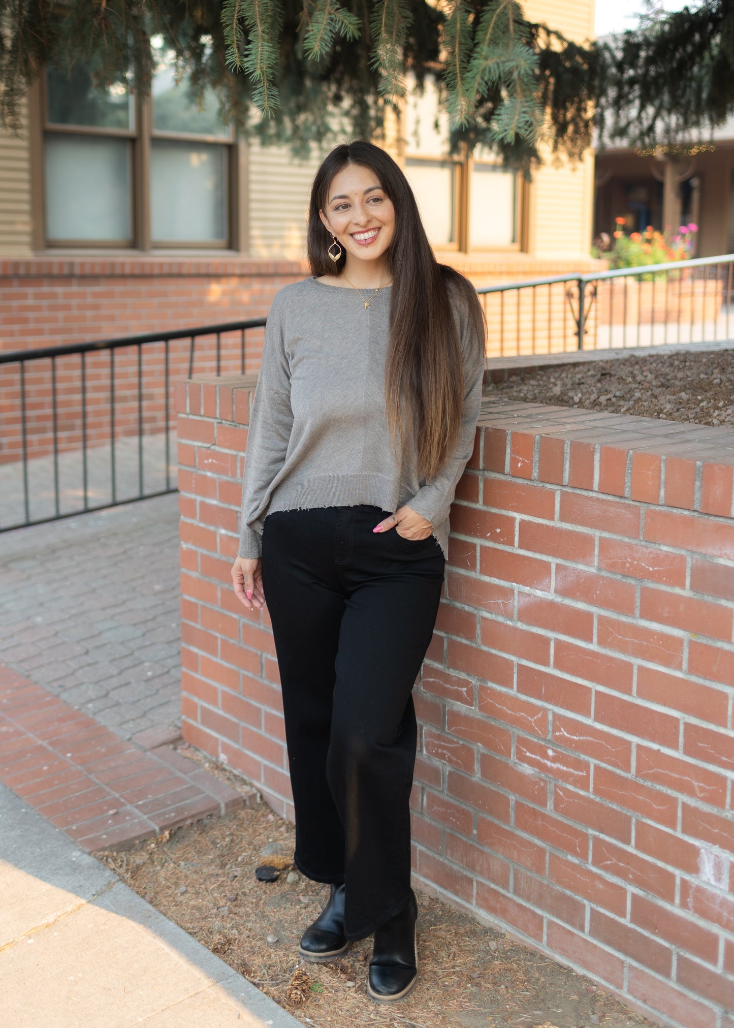 Lawson Sweater in Heather Brown | Kerisma