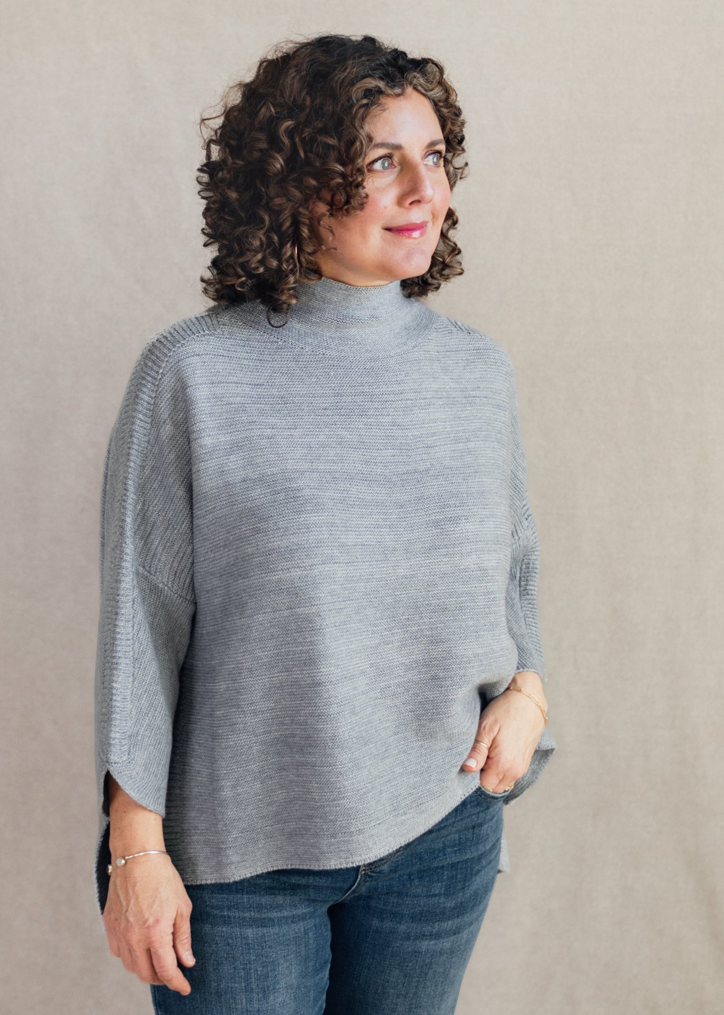 Boho One Size Sweater in Heather Grey | Kerisma