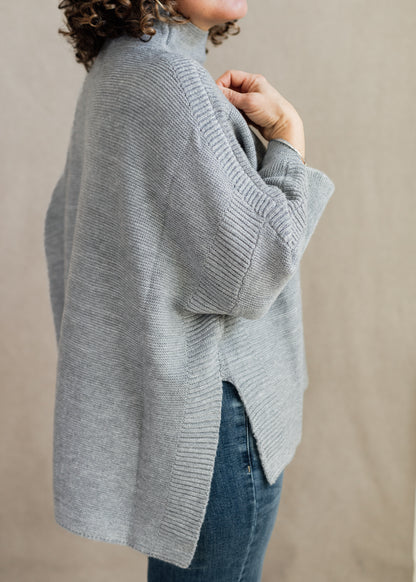 Boho One Size Sweater in Heather Grey | Kerisma