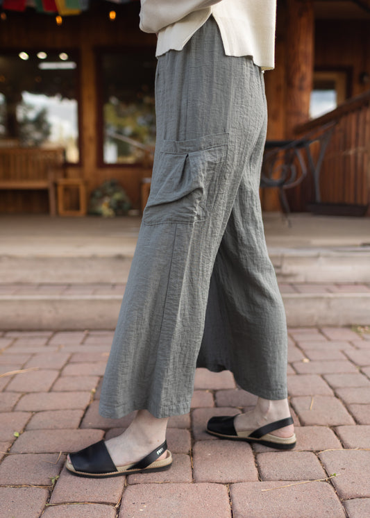 Wide Leg Pocket Pant in Seal | Cut•Loose
