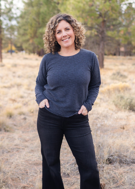 Crimped Sweatshirt in Gull | Cut•Loose