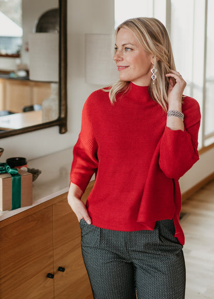 Boho One Size Sweater in Holly Berry | Kerisma