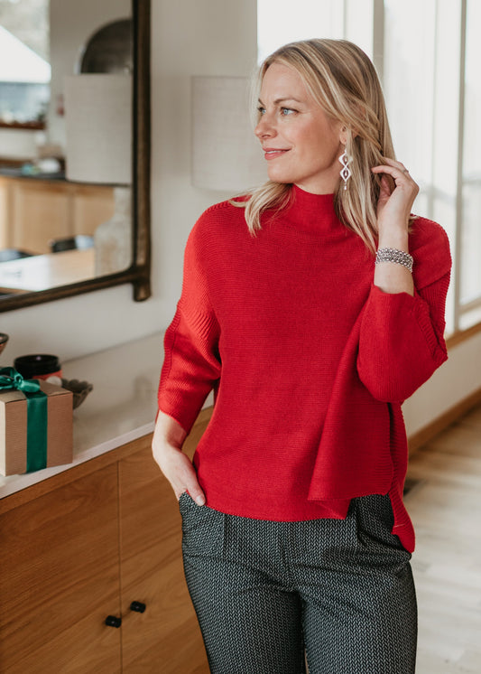 Boho One Size Sweater in Holly Berry | Kerisma