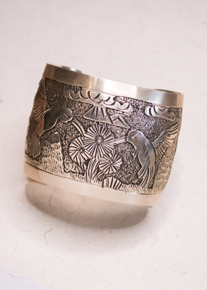 Silver Hummingbird Cuff