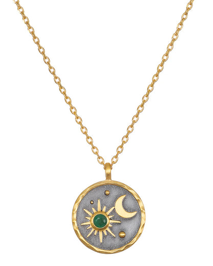 Celestial Birthstone Necklace - May