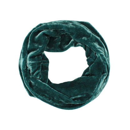Silk Velvet Infinity Scarf in Cedar