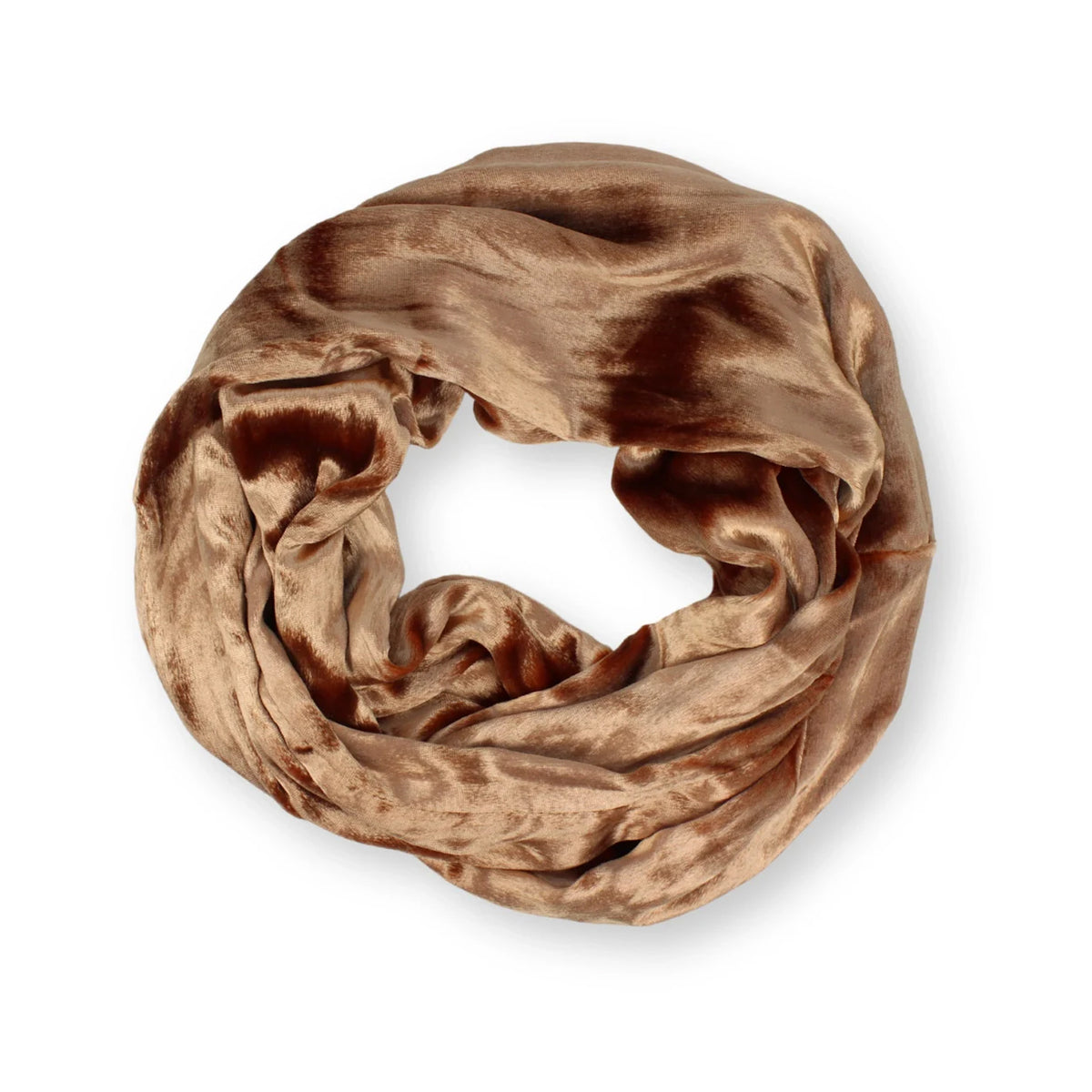 Velvet Infinity Scarf in Bronze