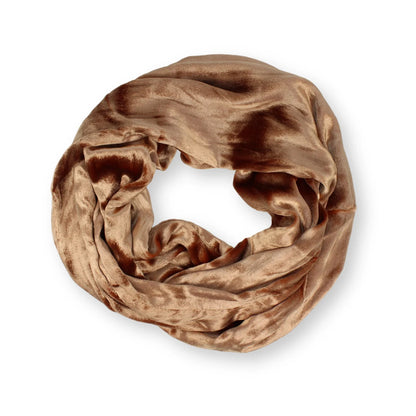 Velvet Infinity Scarf in Bronze