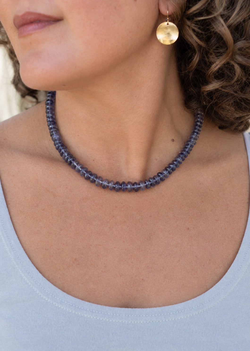 Beaded Iolite Necklace