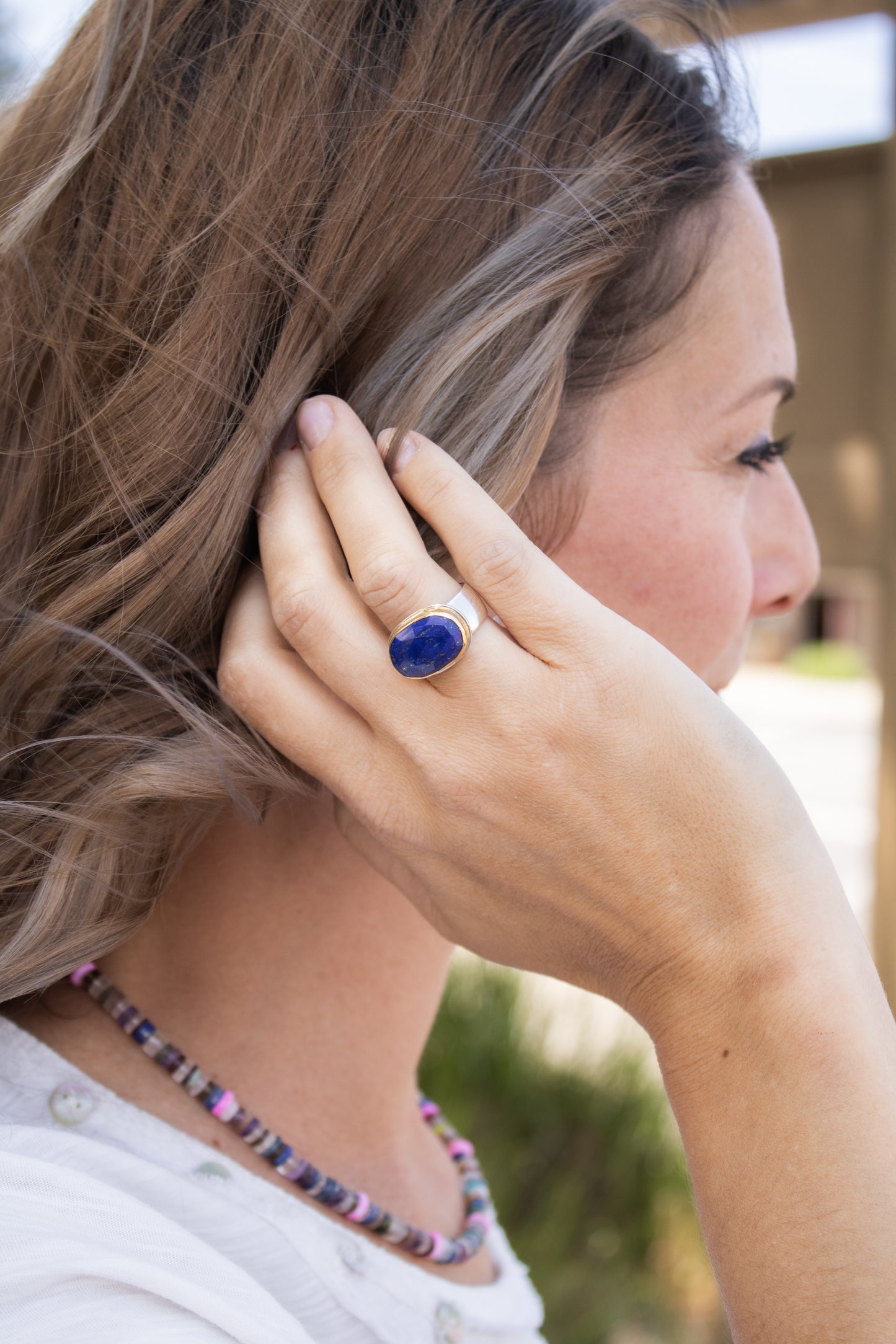 Rose Cut Lapis Ring | Linda Blumel