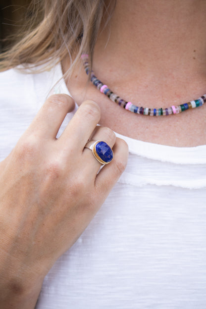 Rose Cut Lapis Ring | Linda Blumel