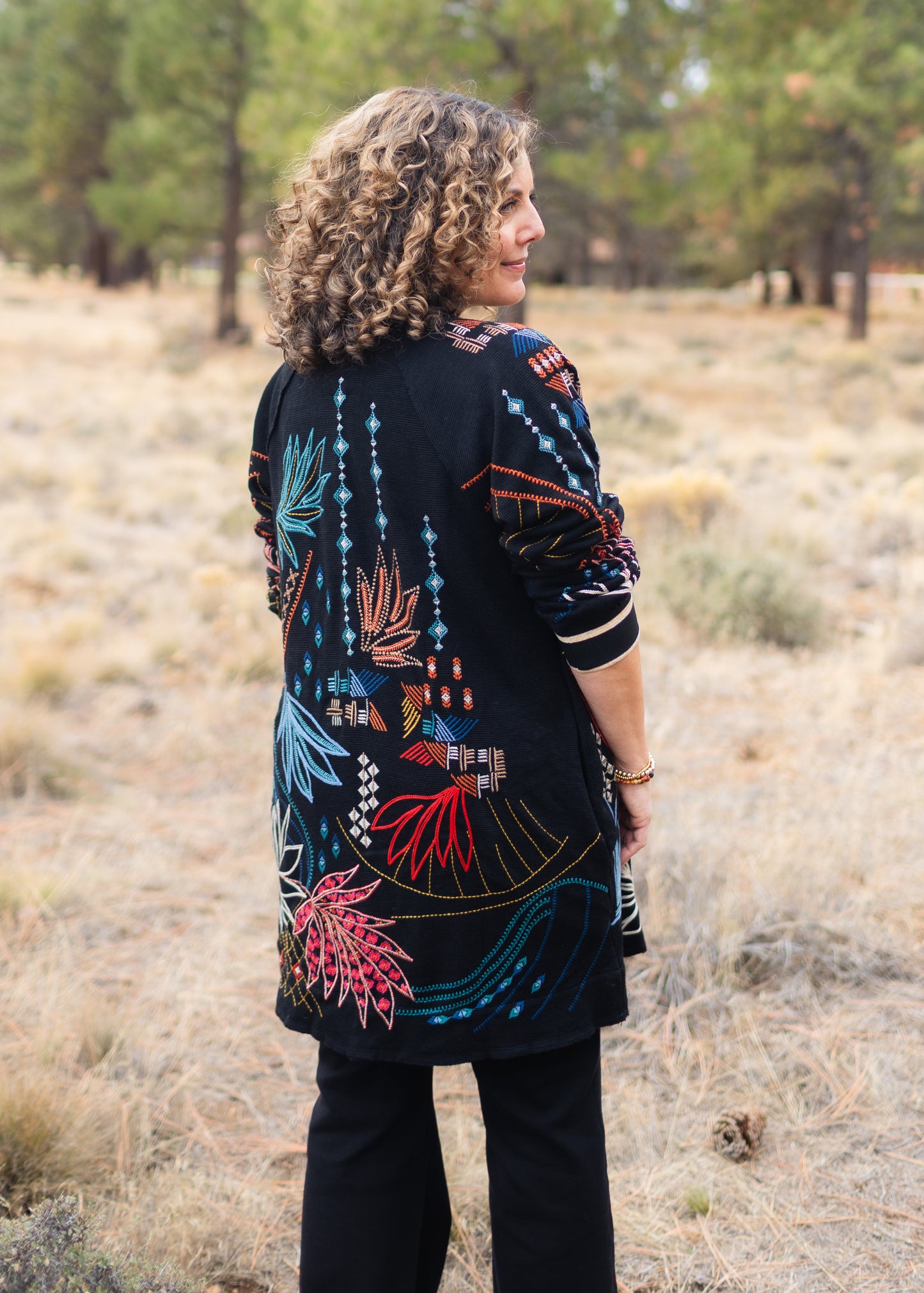 Midi Bomber Jacket in Black | Johnny Was