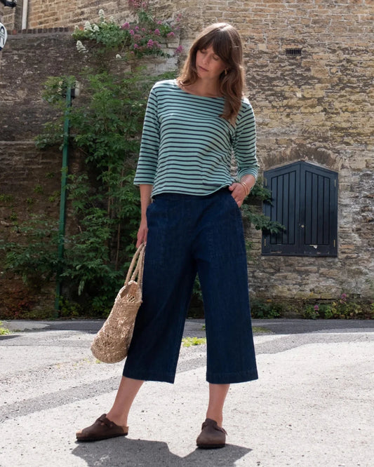Sailor Striped Shirt in Duck Egg Blue | Bibico