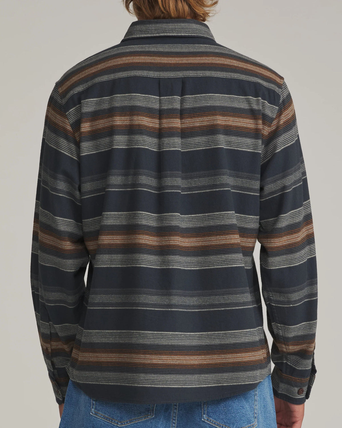 Derek Flannel in Black Wash