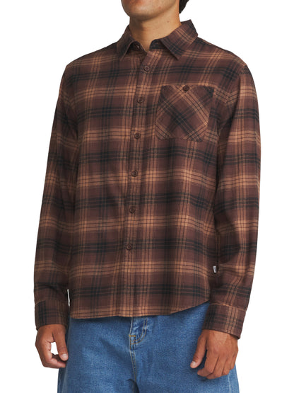 Derek Flannel in French Roast Plaid | Katin
