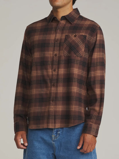 Derek Flannel in French Roast Plaid | Katin