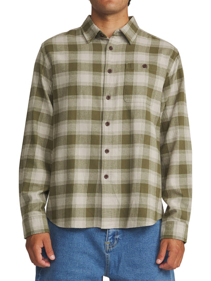 Derek Flannel in Olive Plaid | Katin
