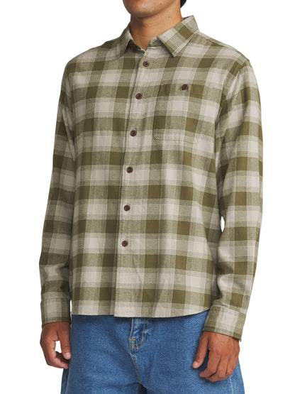 Derek Flannel in Olive Plaid | Katin