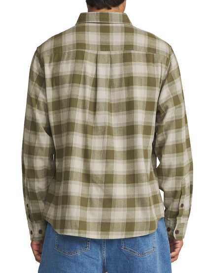 Derek Flannel in Olive Plaid | Katin