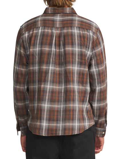 Darren Pearl Snap Shirt in Brown Plaid | Katin