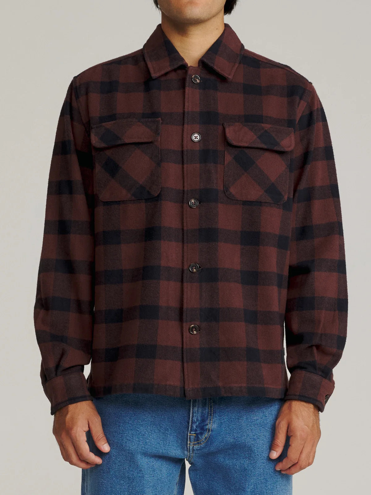 Shiloh Flannel in French Roast | Katin