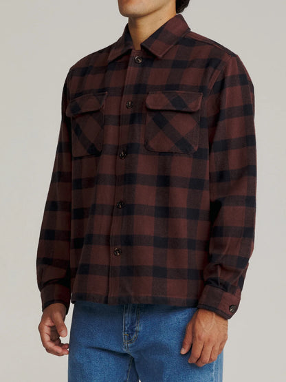 Shiloh Flannel in French Roast | Katin