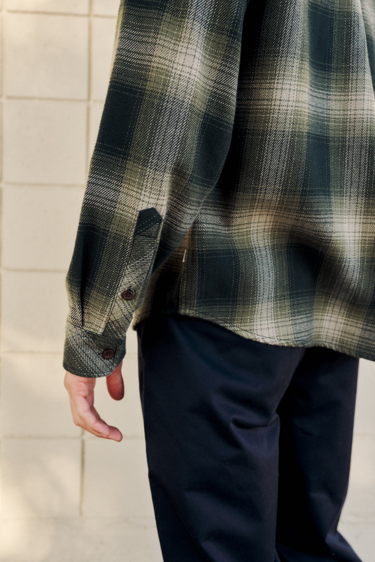 Sierra Flannel in Dark Olive | Katin