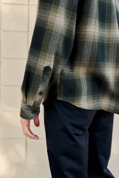 Sierra Flannel in Dark Olive | Katin