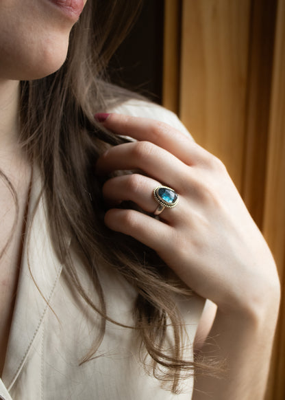 Teal Kyanite Ring