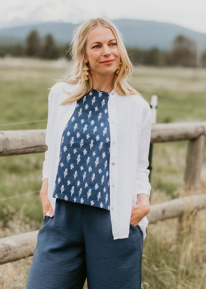 Parachute A-Line Shirt in White | Cut•Loose