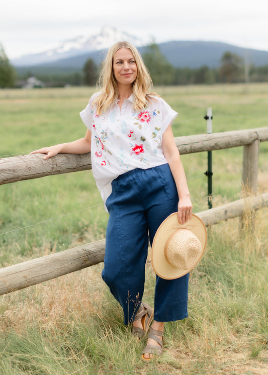 Anni Blouse in White | Caite