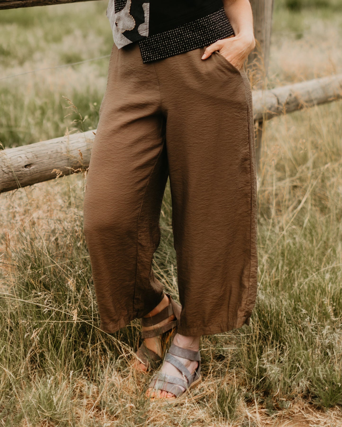 Parachute Wide Leg Crop in Coconut | Cut•Loose