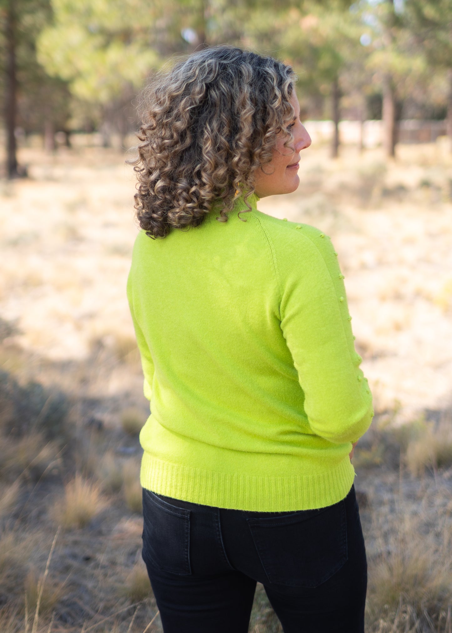 Mock Neck Sweater in Citrus