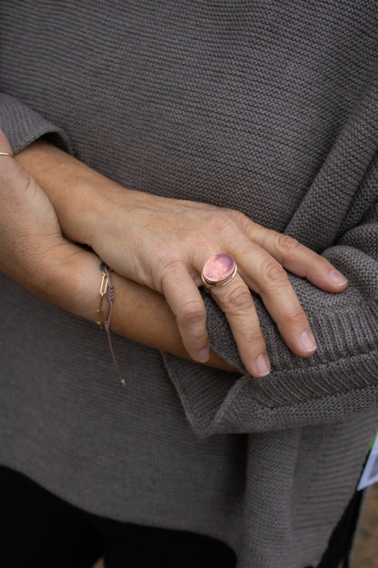 Dome Rose Quartz Ring | Linda Blumel