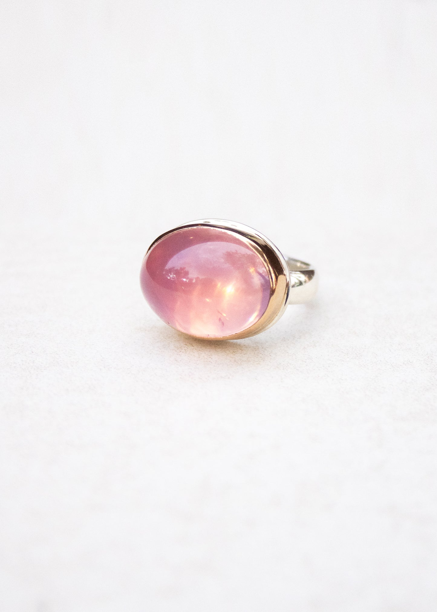 Dome Rose Quartz Ring | Linda Blumel